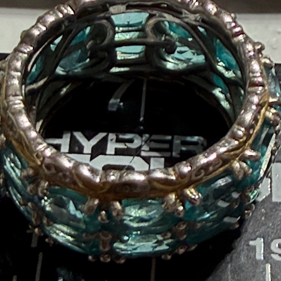 Michael Valitutti Gems En Vogue Palladium Silver Paraiba Topaz 8.5 Ring (2) - Picture 8 of 9